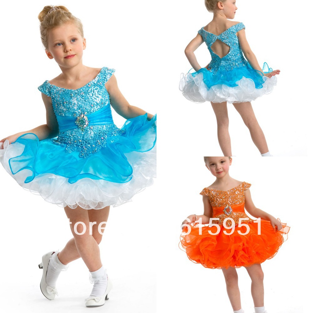 New Stylish Multi Color Appliques Beaded Gown With Sash Children Pageant Ruched Flower Girl Dress JW0021