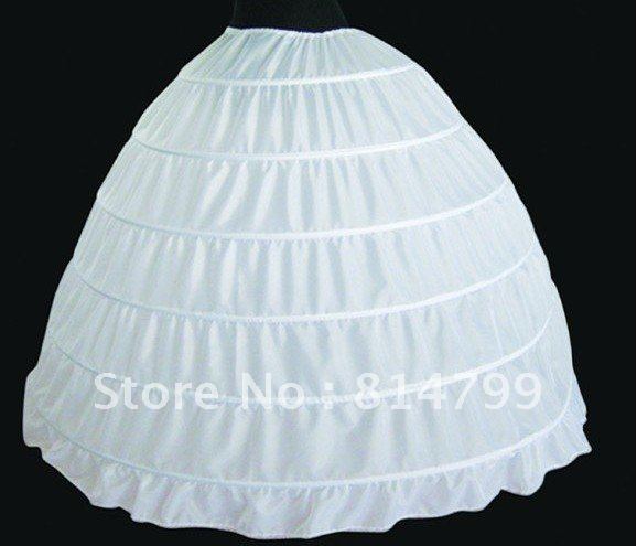 NEW wedding Accessories 6 hoop skirt without gauze bandage stays Ball Gown wedding dress White Crinoline wedding dress petticoat