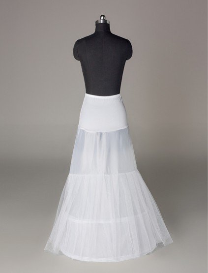 New White 2 hoop Tulle Wedding Dress Underskirt Bridal Petticoats & Slips