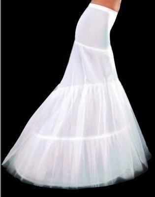 New White 2 hoops mermaid wedding dress petticoat/crinoline/underskirt