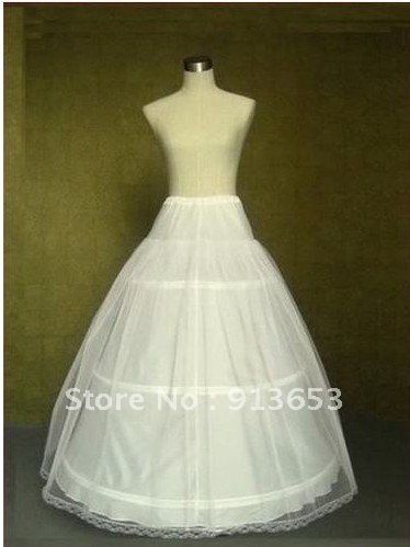 New White 3-Hoop 1 layers Petticoat/Underskirt/underdress/slip wedding dress petticoat crinoline Bridal Accessories