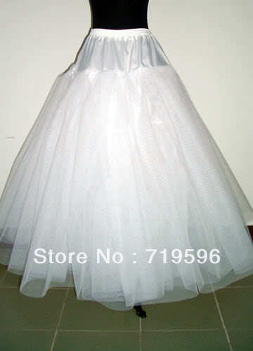 New White 3-Layers Tulle Wedding Dress Petticoat Underskirt/Underdress