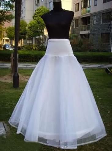 New White One-Hoop Petticoat/Underdress/Underskirt/Slip Prom/Wedding Dress