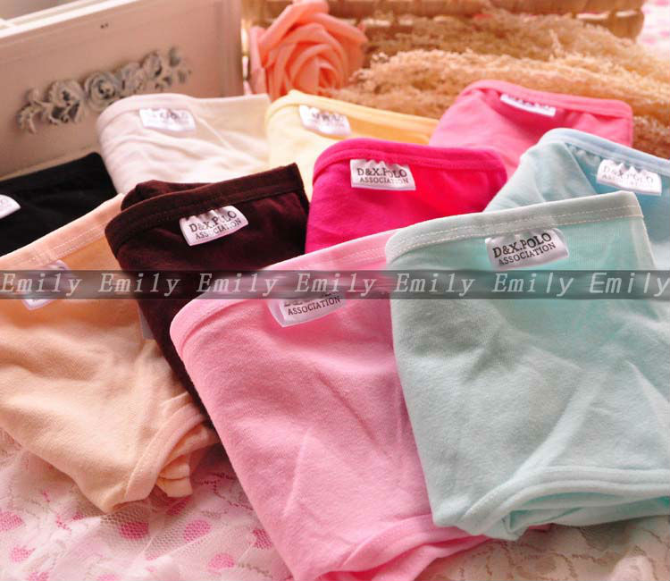 NEW wholesale 12PCS Women's Briefs Pure color lovely Panties