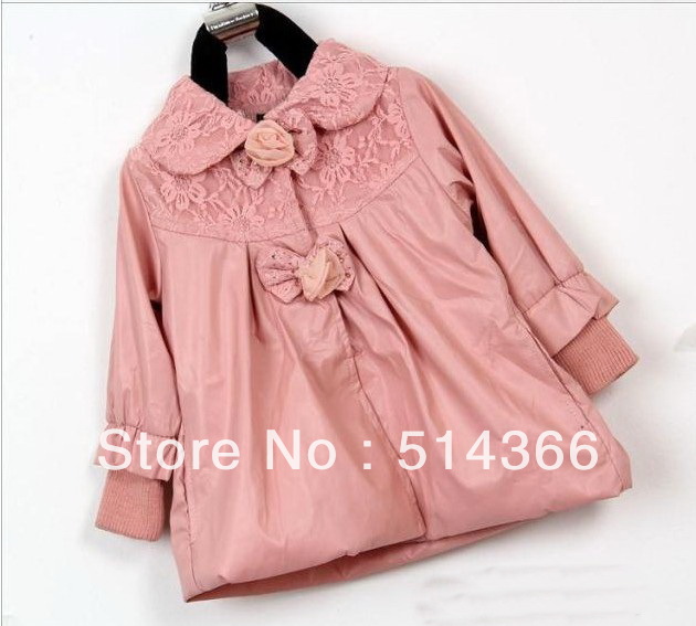 new Wholesale children's wear little girl's coat front waterproof small dust coat child unlined upper garment batwing coat