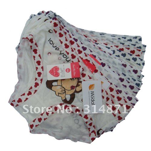 New wholesale!!! Free Shipping! 2012 cartoon monkey Ladies' underpants, breathable, 12pcs/lot