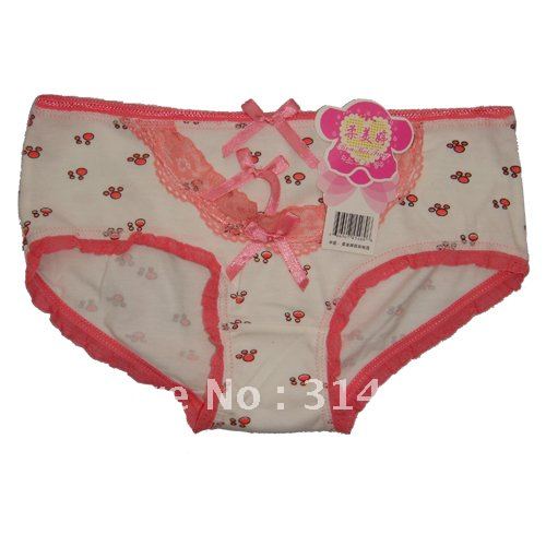 New wholesale!!! Free Shipping! Ladies' cotton underpants with lace edge, 12pcs/lot