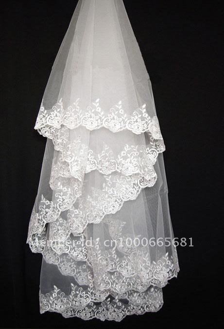 New Wholesale Retail Court Train Veils/long Veils/wedding veils/lace veils