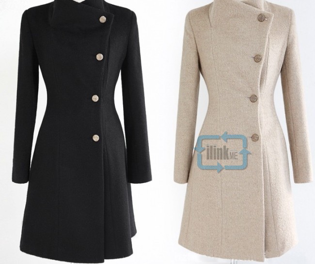 New Winter Women's Trench Parka Coat Jacket Slim Outwear With Belt