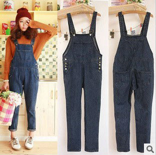 New women denim overalls/Women's jeans/loose denim coveralls/ suspenders/Dress/Jumpsuits/Rompers /I708-9025 Free Shipping