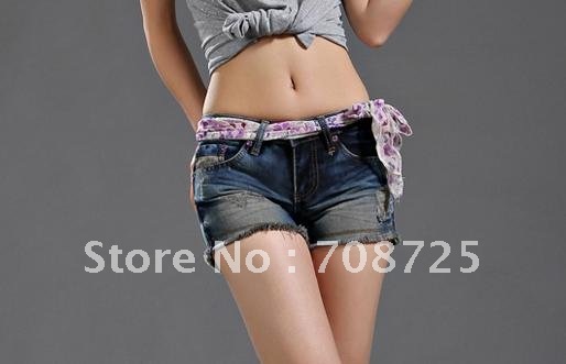 New women's bull-puncher knickers female loose han edition torn shorts hot pants cowboy tide