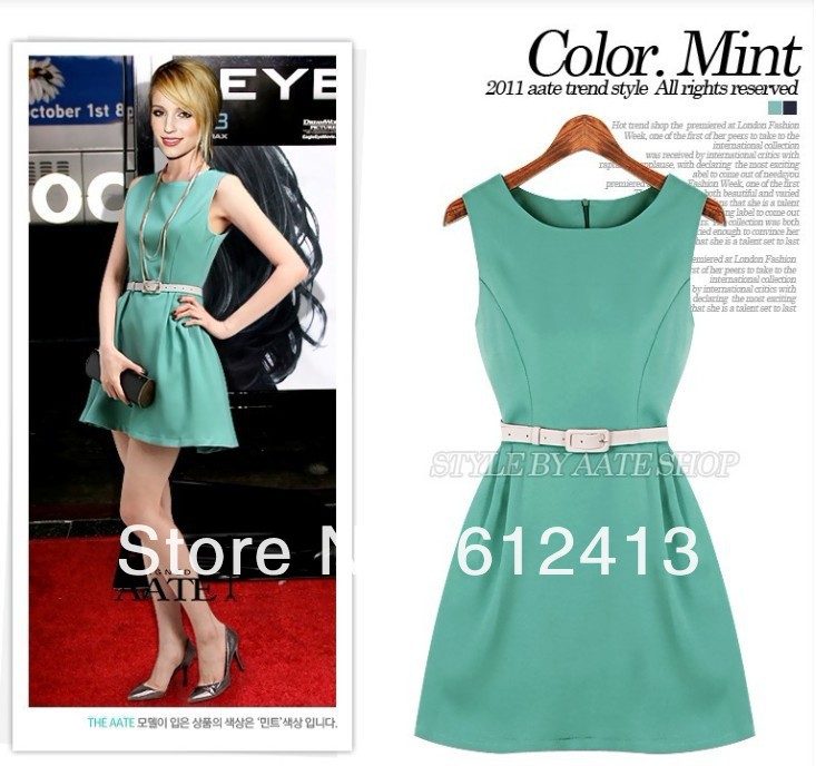 new women's European and American minimalist vest sleeveless dress M,L