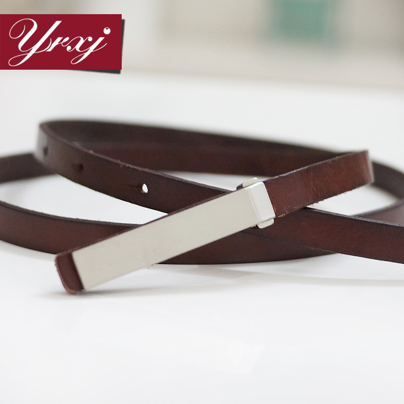 New women's genuine leather thin belt fashion all-match decoration genuine leather strap Women bj038