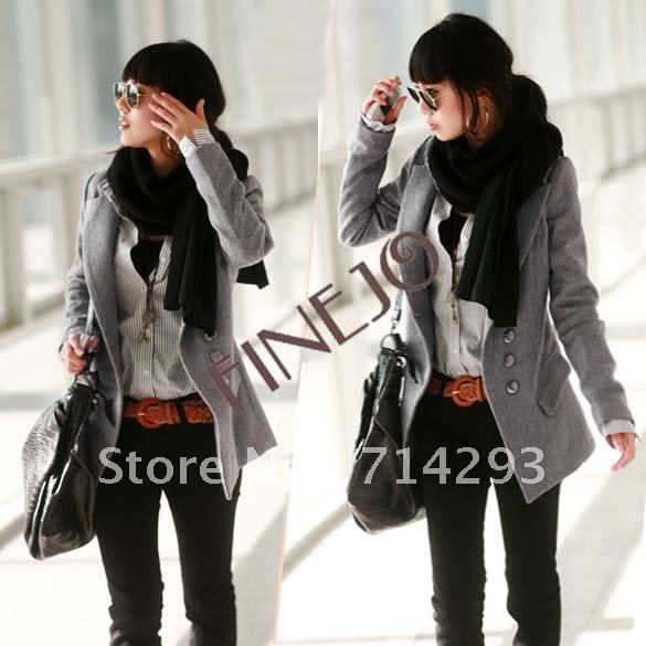New Women's Korean Fashion Single-breasted Suit Coat blazer Jacket 2 Colors 3 Sizes Free shipping 7461