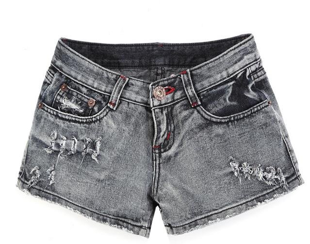 New women's new product of chun xia han gray torn cultivate one's morality bull-puncher knickers hot pants