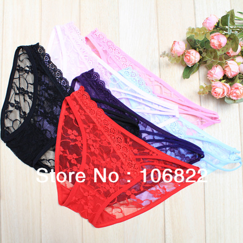 New Women's See Through Lace Panties Briefs Lingerie Flowers Pattern Underwear SL00271