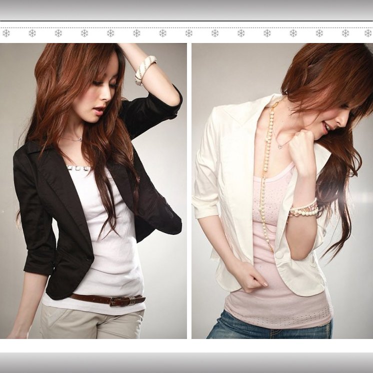 New Women's Sexy Black One Button Small Suit Jacket US Size s XXL