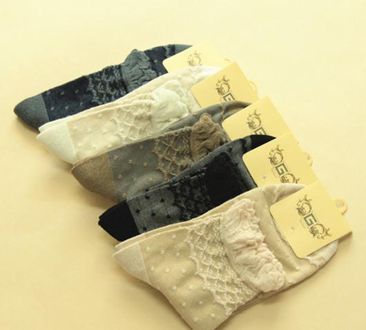 New Women's Socks Bamboo Charcoal Fiber Princess Socks Fashion Warm Stockings 40 Piece/Lot