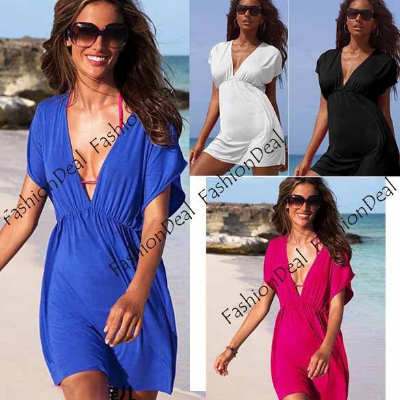New Women Sexy Nylon Swimwear Bikini Cover Up Beach Dress free shipping 4 COLORS 3630