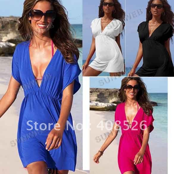 New Women Sexy Nylon Swimwear Dress Bikini Cover Up Beach Free shipping 3630