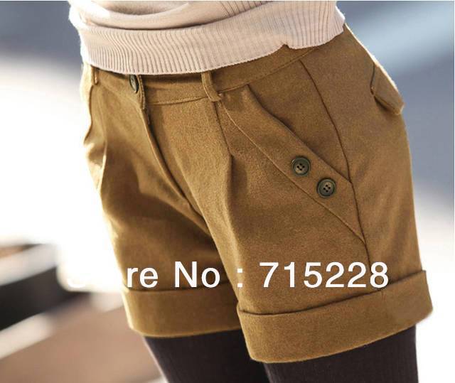 New women were thin Slim hip casual boots, woolen pants shorts Free shipping Wholesale