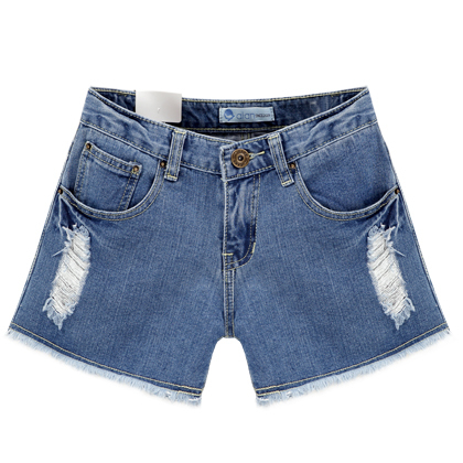 NEW WOMENS ALAN FASHION LEISURE JEANS SHORTS