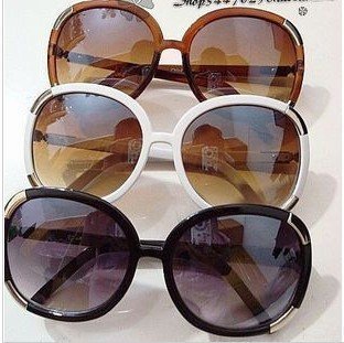 New Womens sunglasses Black brown white color uv400 free shipping