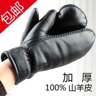 New year gift quality suede gloves women's genuine leather women's thickening yarn winter thermal