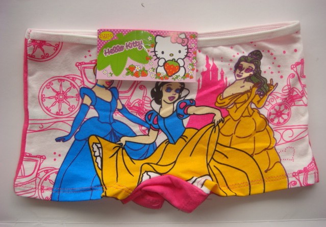 NEW YEAR High-quality Kids short pant baby girls casual cartoon 100% cotton Snow White panties childrens underwear 12pcs/lot