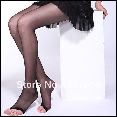 New5pcs Fashion Women Open Toe Thin Transparent Thigh High Pantyhose Socks Tig free shipping