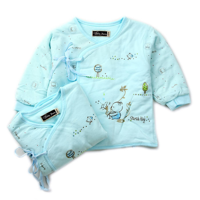 Newborn autumn and winter thermal underwear long johns long johns set infant monk clothing