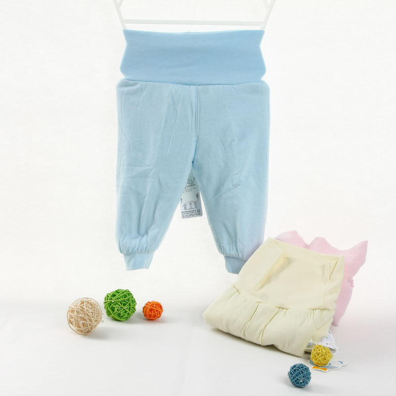 Newborn baby antarctic cotton thickening thermal protection belly pants baby panties long trousers