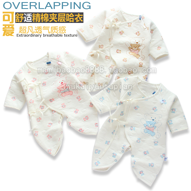 Newborn baby male baby girl baby wadded jacket clothes and climb romper bag thermal underwear baby underwear