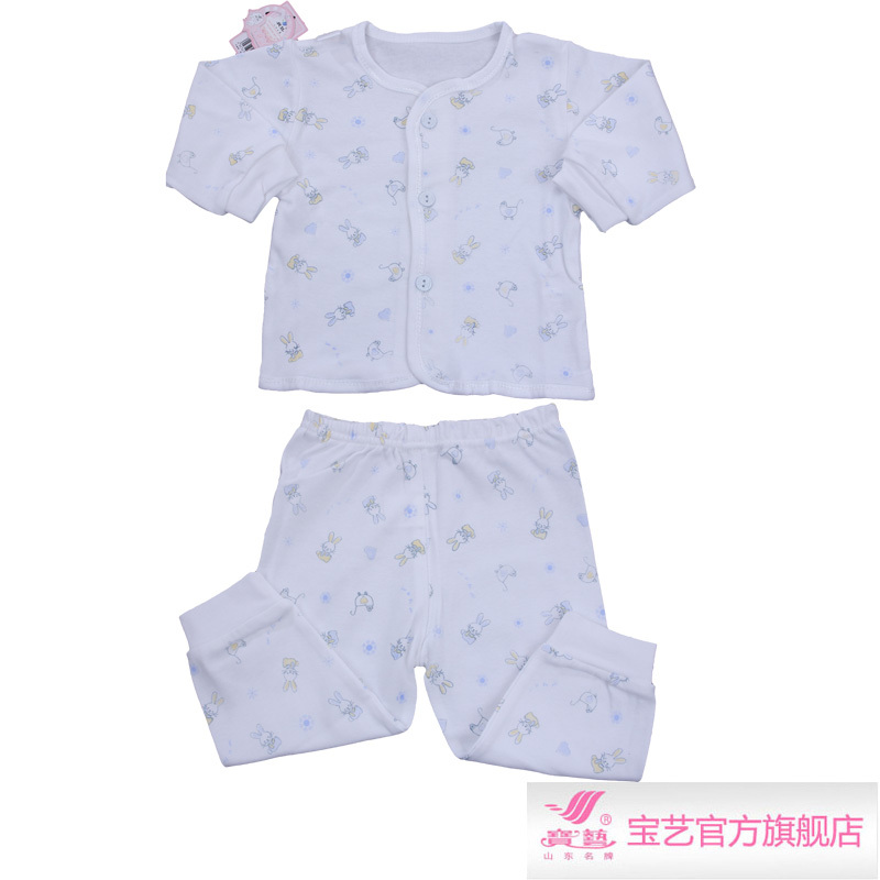 Newborn baby underwear newborn baby 100% cotton o-neck basic shirt 100% cotton autumn and winter clothes set