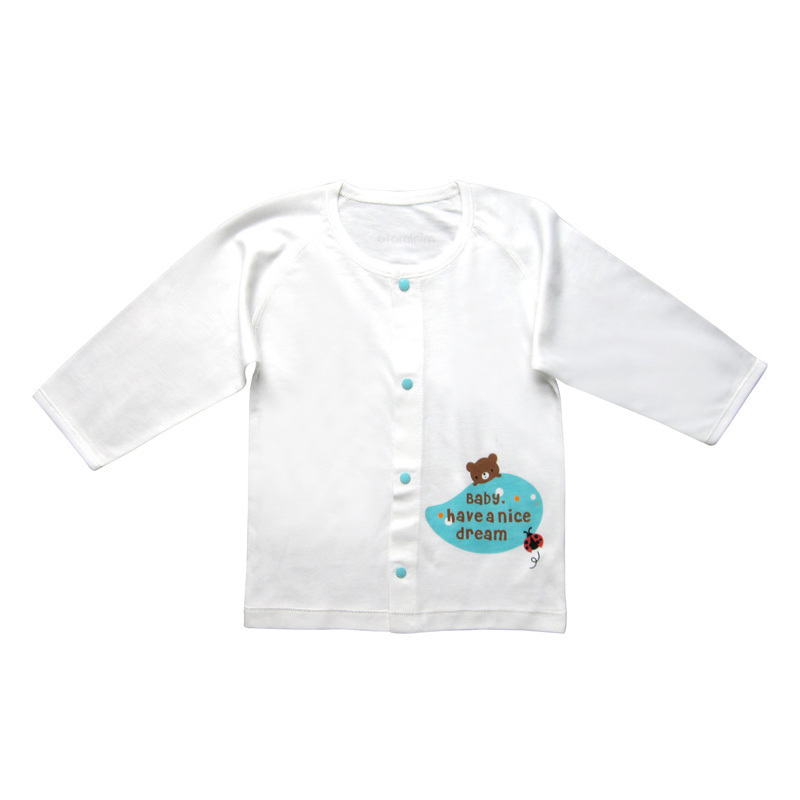 Newborn child bamboo cotton underwear baby 100% cotton double-breasted children's clothing spring and autumn basic shirt t-shirt