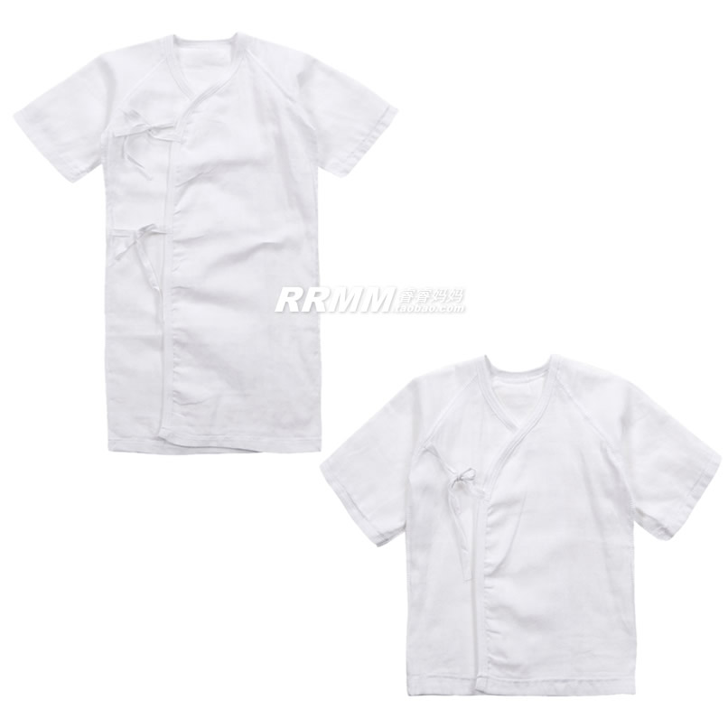 Newborn monk clothing 100% cotton summer baby gauze top newborn baby underwear long and short robe gauze clothing