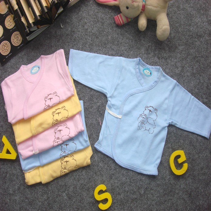 Newborn underwear 100% cotton lacing monk clothing child baby top baby sleepwear bear