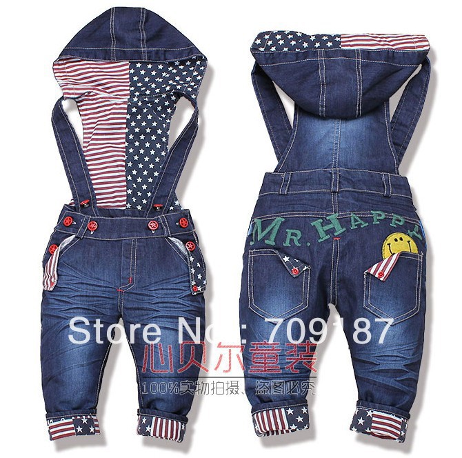 Newest Design !! Baby boy / Girls Jeans Overalls Long Trousers Fashion Kids Overall pants wholesale baby clothing