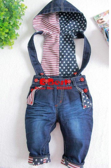 Newest Design!! Baby Boys/Girls Overall Jeans Long Trousers Fashion Kids pants High quality baby wear