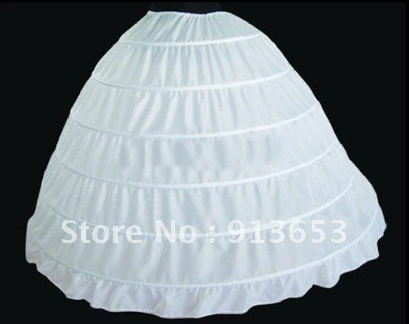 Newest Fabulous Elegant Fashion New white 6 hooped wedding bridal petticoat underskirt Bridal Accessories ****Hot Sale!!!
