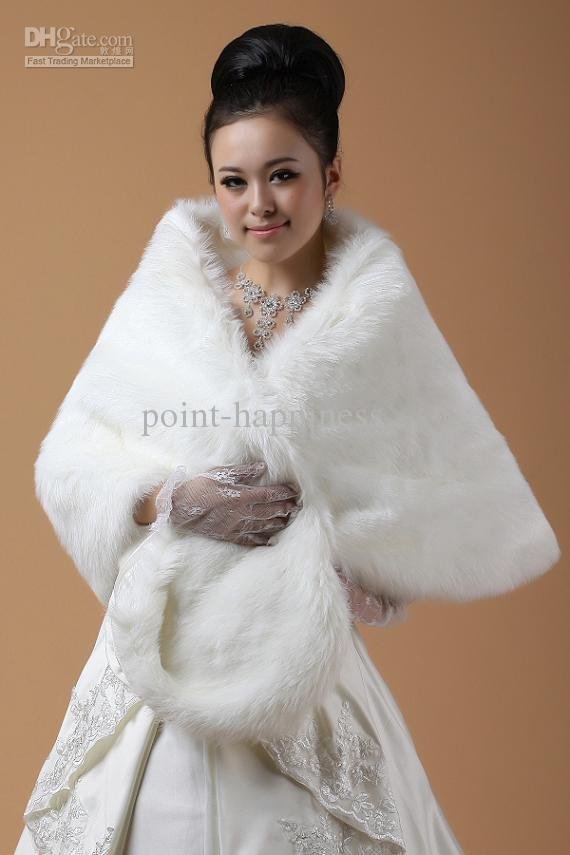 Newest Faux Fur Wedding Shawl Bridal Bolero For Wedding Dress Lady's Short Jacket