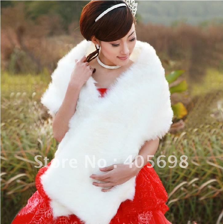 newest style faux fur elegant  wedding shawl