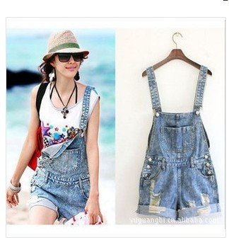 Newest women's blue rompers, denim shorts,free shipping, denim jumpsuit shorts,S M L accept drop-shipping  305-8856