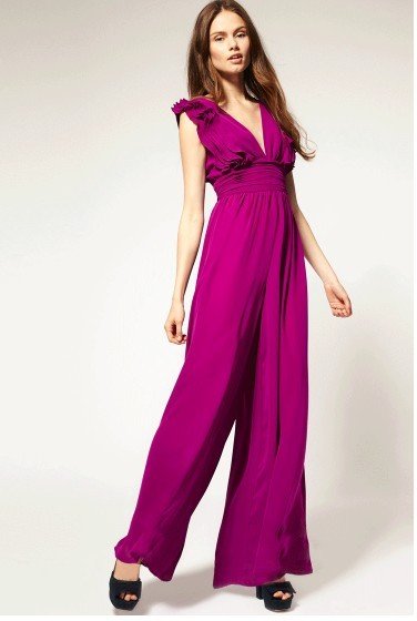 Newest women's elegent Jumpsuits sexy wide leg pants trousers/ plus size 3colors casual overall chiffon jumpsuitET29