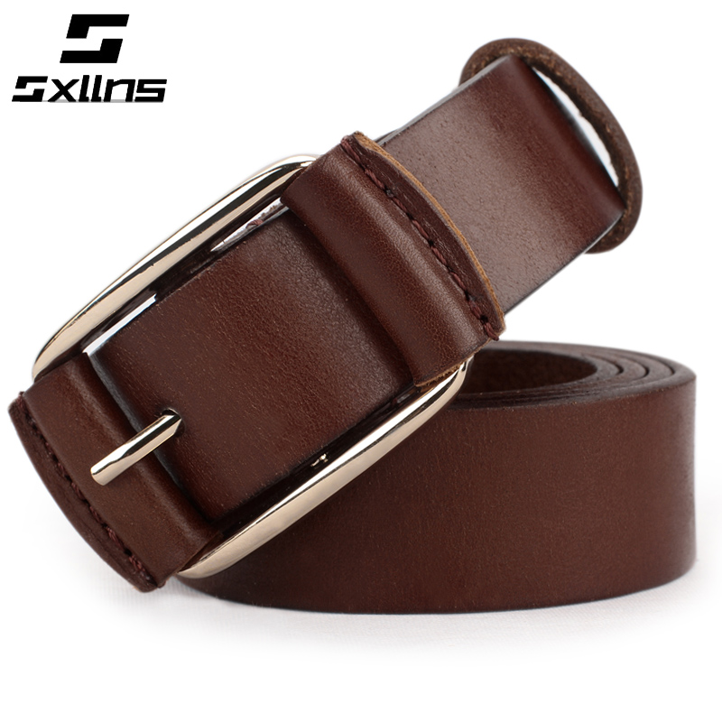 Newest Women strap genuine leather belt first layer of cowhide female all-match vintage pin buckle