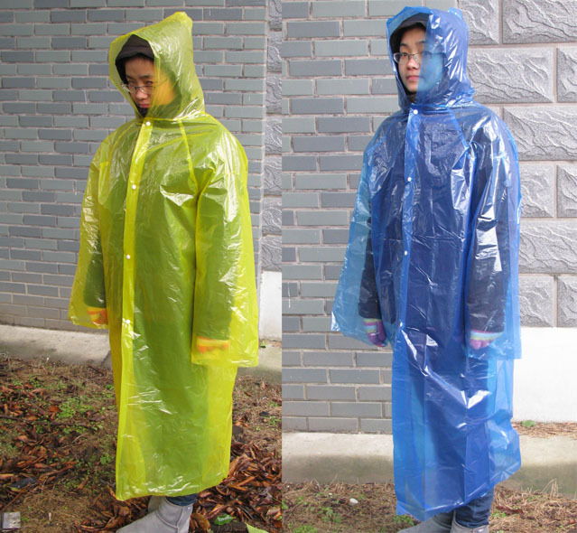 Nh light hiking raincoat poncho button type sleeves hooded raincoat ultra-light 4 wire