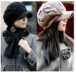 Nice Hat female Fashion Edition Hat In Winter Earmuffs All Wool Knit Cap South Korea 1392 Cheap High Quality Dropship