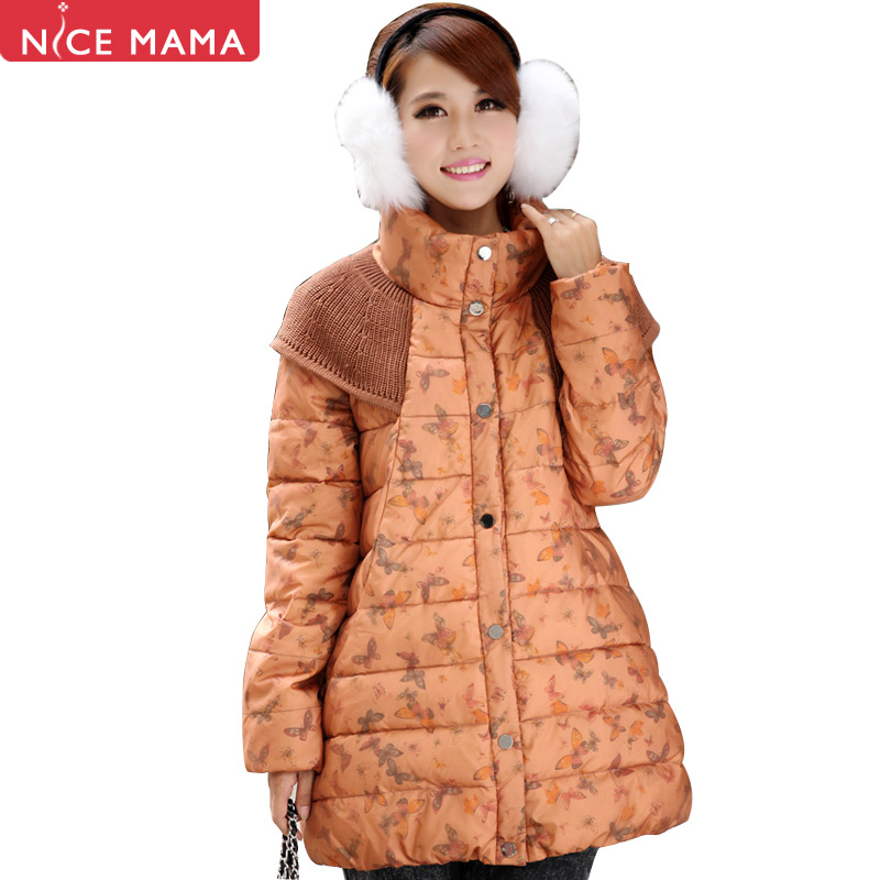 Nice mama  clothing spring  top  wadded jacket  outerwear  thickening overcoat maternity clothing