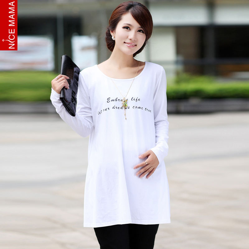 Nice mama maternity clothing autumn maternity top maternity t-shirt 4176