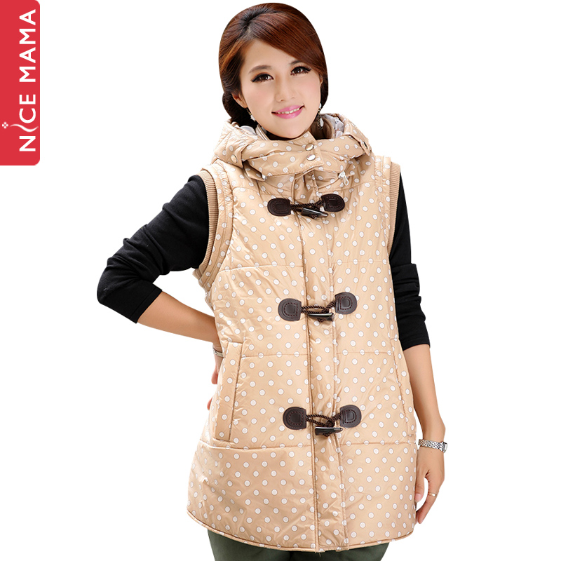 Nice mama maternity clothing winter spring maternity wadded jacket maternity vest outerwear 4295